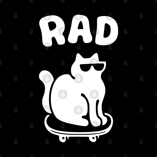 RAD CAT ON A SKATEBOARD by obinsun