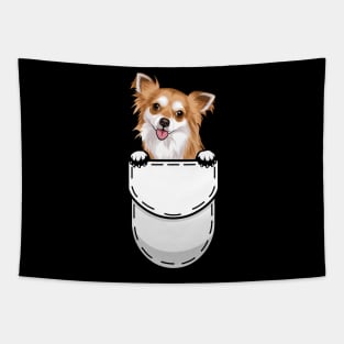 Funny Chihuahua Pocket Dog Tapestry