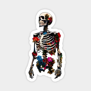 Floral Skeleton Magnet