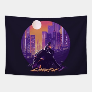 Cyberpunk City Tapestry