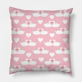 White swans love birds Pillow