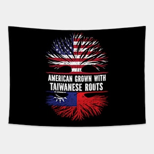 American Grown with Taiwanese Roots USA Flag Tapestry