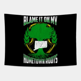 Blame It On My Hometown Roots State Tree Gift Connecticut Tapestry