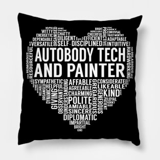 Autobody Tech And Painter Heart Pillow