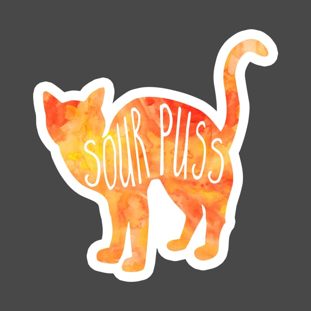 Sour Puss - funny cat pun by Shana Russell