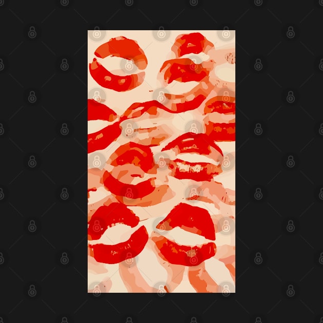 Lips Abstract Art by Playful Creatives