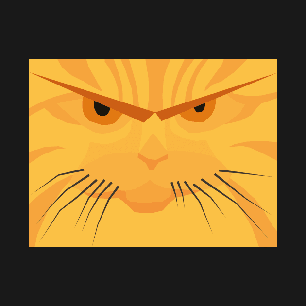 Orange cat moment grumpy low poly by Houseinthevillage