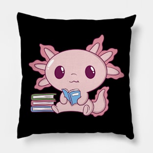 Literary Axolotl: The Enthusiastic Reader Pillow