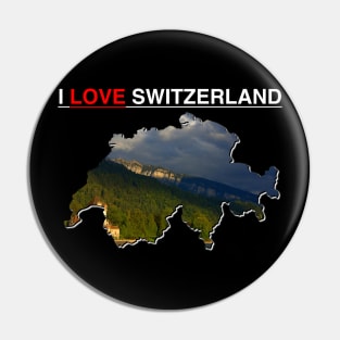 I Love Switzerland Interlaken Lake Castle Pin