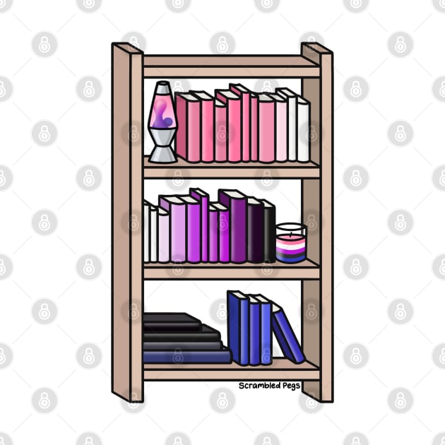 Gender Fluid Pride Bookcase by scrambledpegs