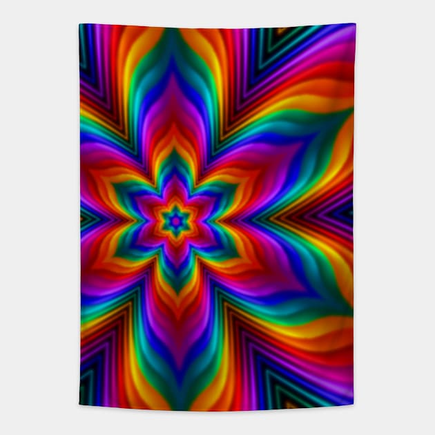 Rainbow Flower Tapestry by KirstenStar 