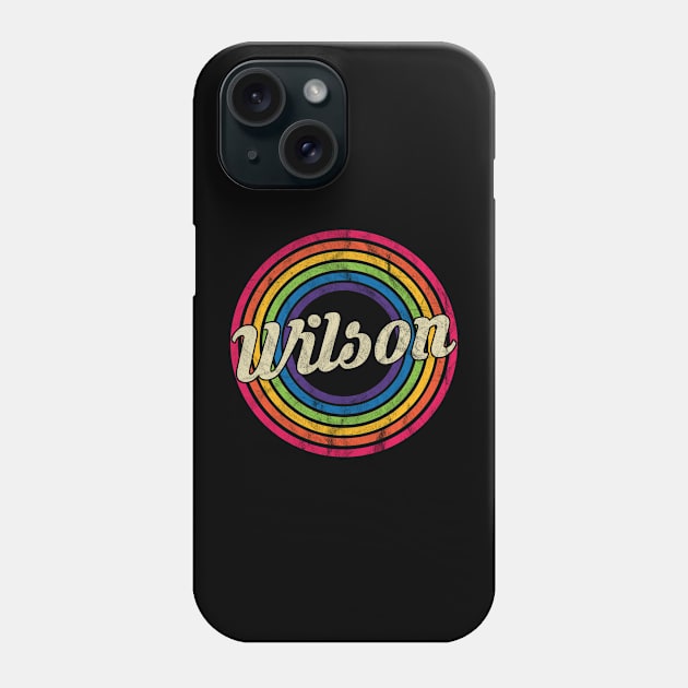 Wilson - Retro Rainbow Faded-Style Phone Case by MaydenArt