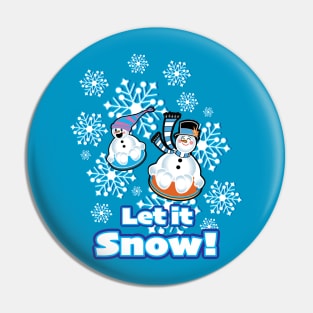 Let it Snow! Snowman snowday Pin