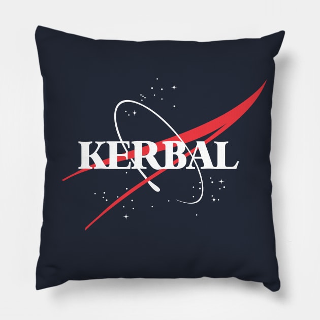 Kerbal NASA logo (no background) Pillow by flashman