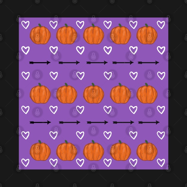 Purple Pumpkins and Hearts by TrapperWeasel