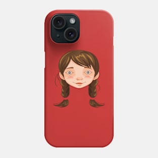 The woman is the same, only the eyes are different Phone Case