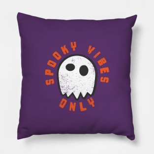 Spooky Vibes Only Halloween Ghost Pillow