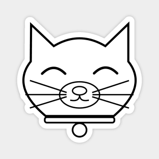 Cat Face Line Art Magnet