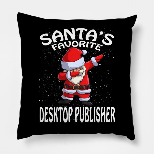 Santas Favorite Desktop Publisher Christmas Pillow by intelus