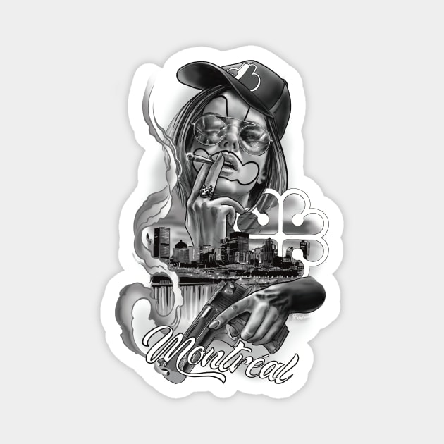 montreal thug life Magnet by Paskalamak