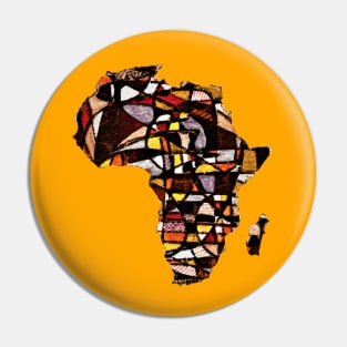 Map Of Africa Abstract Art Pin