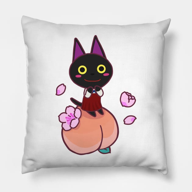 Peachy Kiki Pillow by miriart