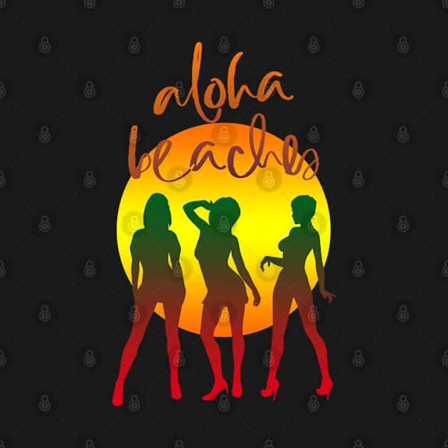 Aloha beaches by TheBlackCatprints