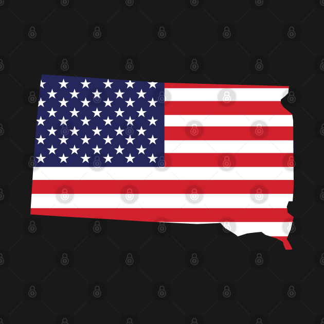 South Dakota State Shaped Flag Background by anonopinion