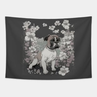 Boxer Energy - Playful Punches of Joy Tapestry