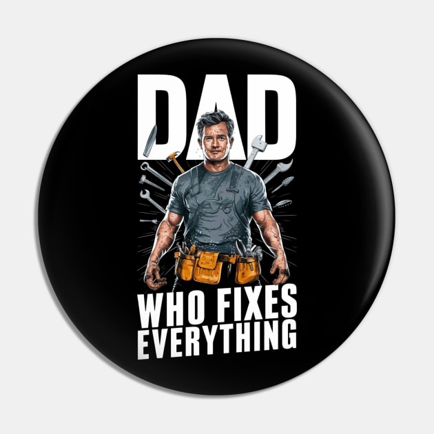 Fathers Day Worlds Best Dad Father Birthday Gift For Daddy Handyman Tools Funny Present DIY Carpenter Builder Pin by DeanWardDesigns