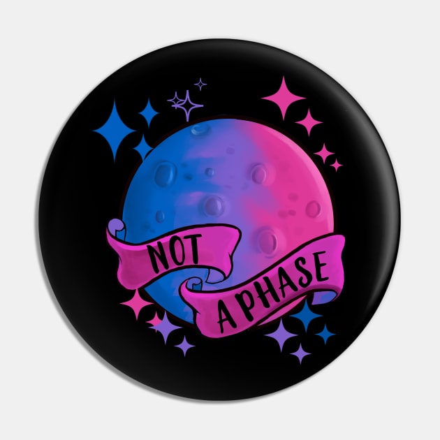 Not A Phase Bisexual Moon Pin by Eugenex