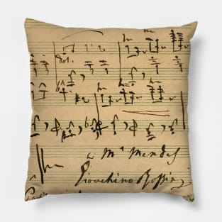 Rossini | Postcard with original handwritten score by Gioachino Rossini Pillow