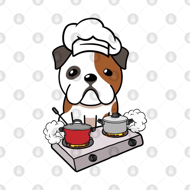 Funny Bulldog is cooking by Pet Station