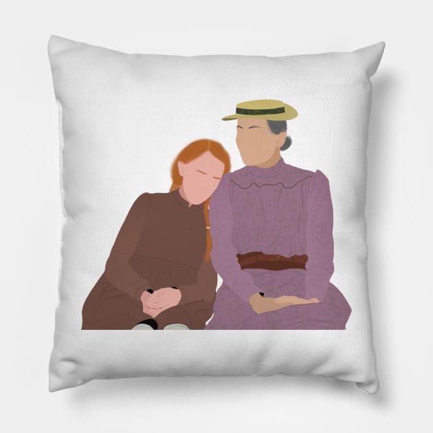 Anne and Marilla Fanart Pillow by senaeksi