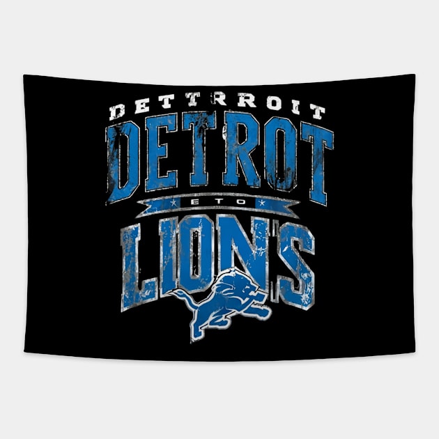 Detroit lions Tapestry by designfurry 