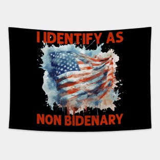 I Identify As Non Bidenary 4th Of July Tapestry