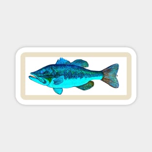 Largemouth Bass Fighting Fish Magnet