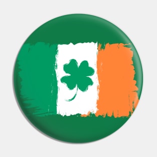 Irish flag and clover Pin