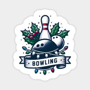 Bowling Christmas Magnet