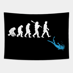 Scuba Diving Human Evolution Tapestry