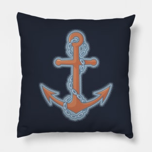 Anchor with Chain Pillow