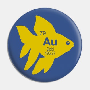 Periodic Element Au Gold Fish Pin