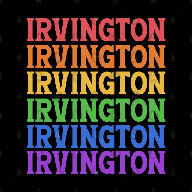 IRVINGTON COLORFUL TEXT by OlkiaArt