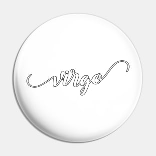 Virgo Zodiac Script Sticker Pin