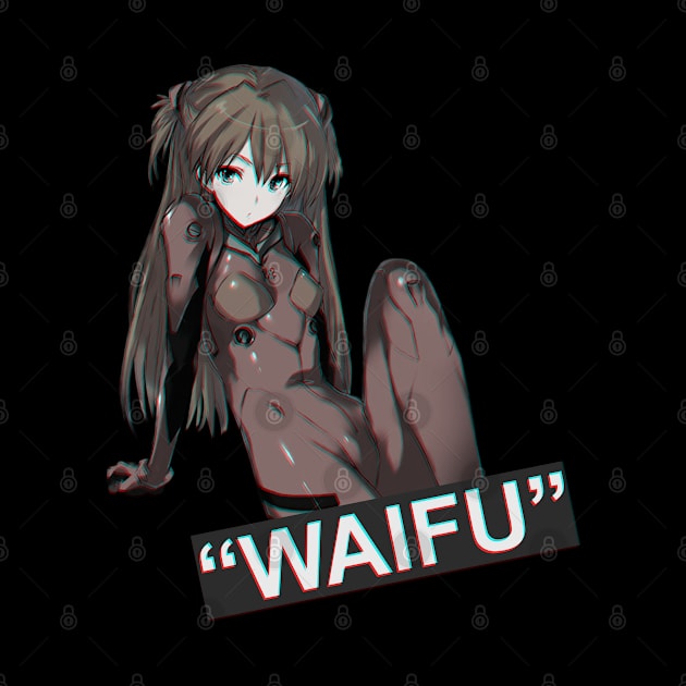 Evangelion Asuka Langley Glitch Waifu by cocorf