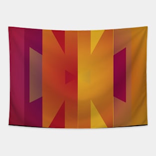 Abstract Of Chakra Coloured Stripes Tapestry