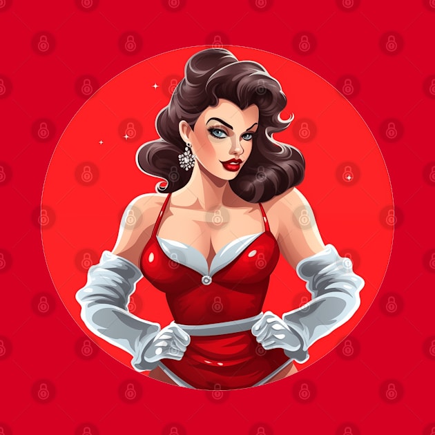 Christmas Pinup Girl by The Little Store Of Magic