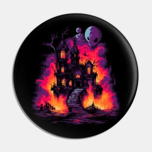 Pixel Art Transylvania Night Pin