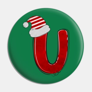 Letter U - Christmas Letter Pin