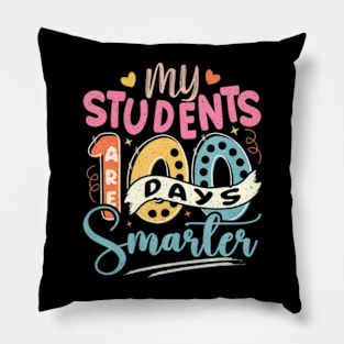 My Students Are 100 Days Smarter 100Th Day Of School Teacher Pillow